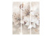 Room Divider Diamond Lilies - flowers in bright glow on a white background with ornaments 95599 additionalThumb 3