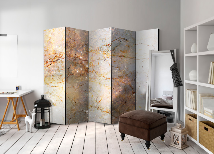 Room Divider Enchanted in Marble II - light marble texture with a luxurious accent 95999 additionalImage 2