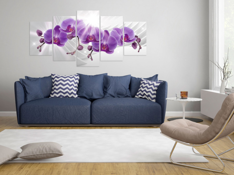Canvas Print Abstract Garden: Purple Orchis 98099 additionalImage 3